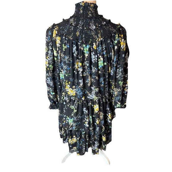 Cinq a Sept Melony Smocked Floral Print Dress Size 6 Ruffle Fairy Designer - Picture 6 of 8